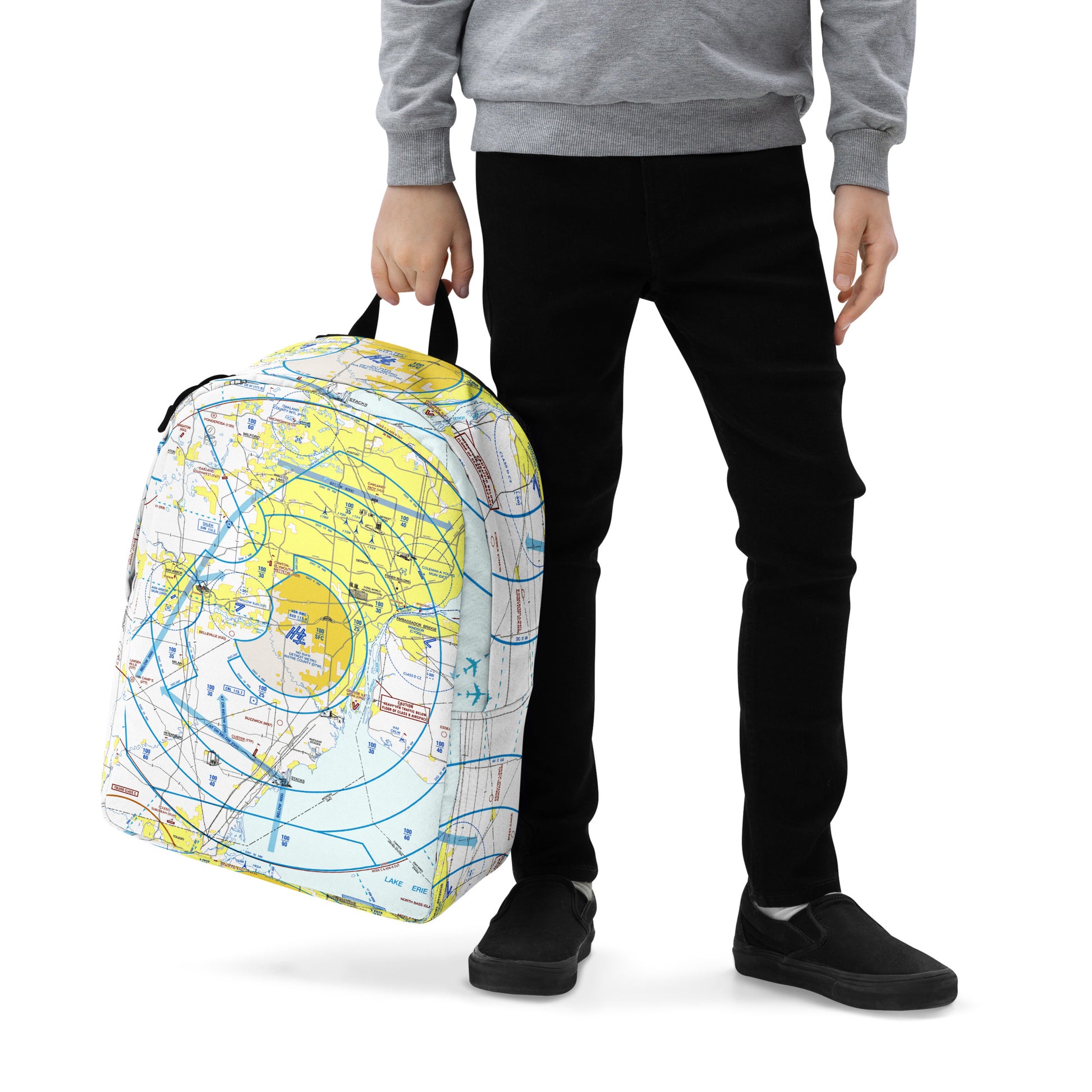Detroit Flyway Chart Minimalist Backpack