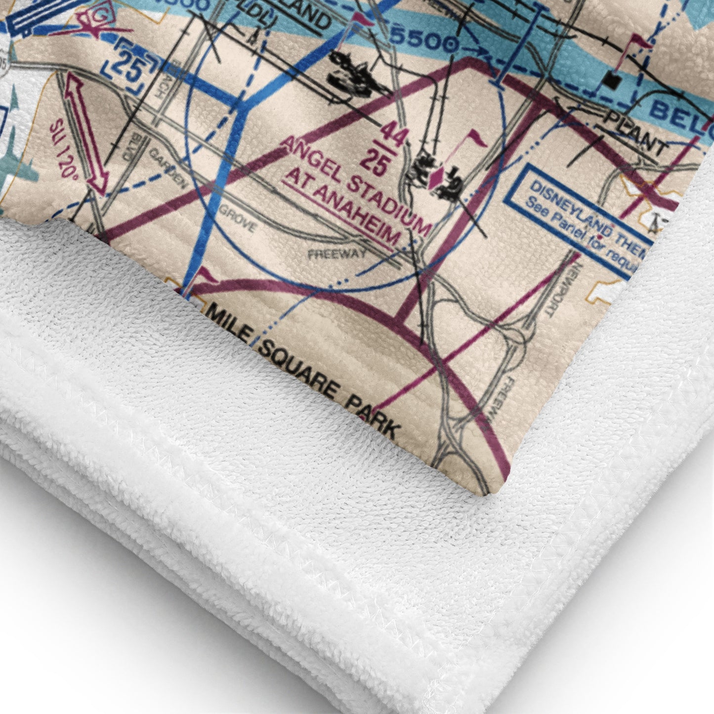 LAX Flyway Chart beach towel