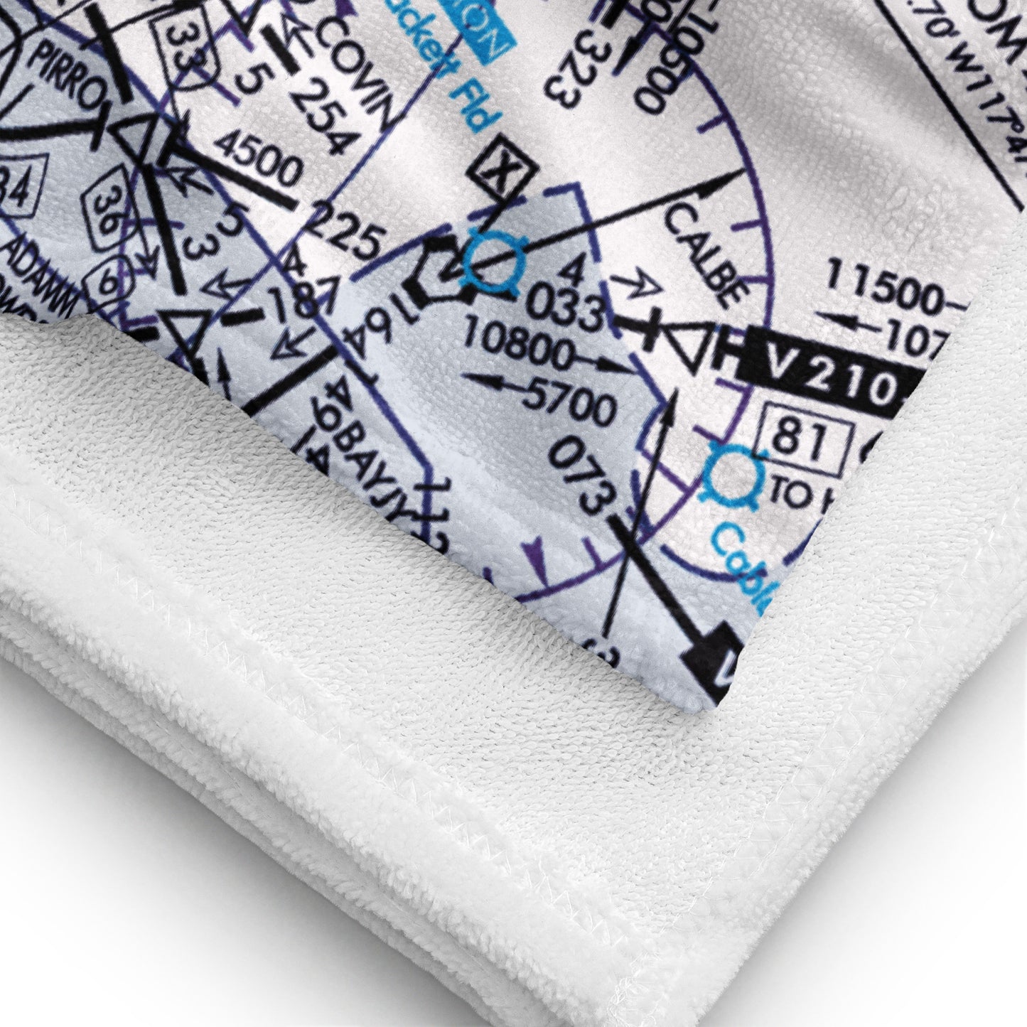 Enroute Low Altitude Chart beach towel (ELUS3/white)