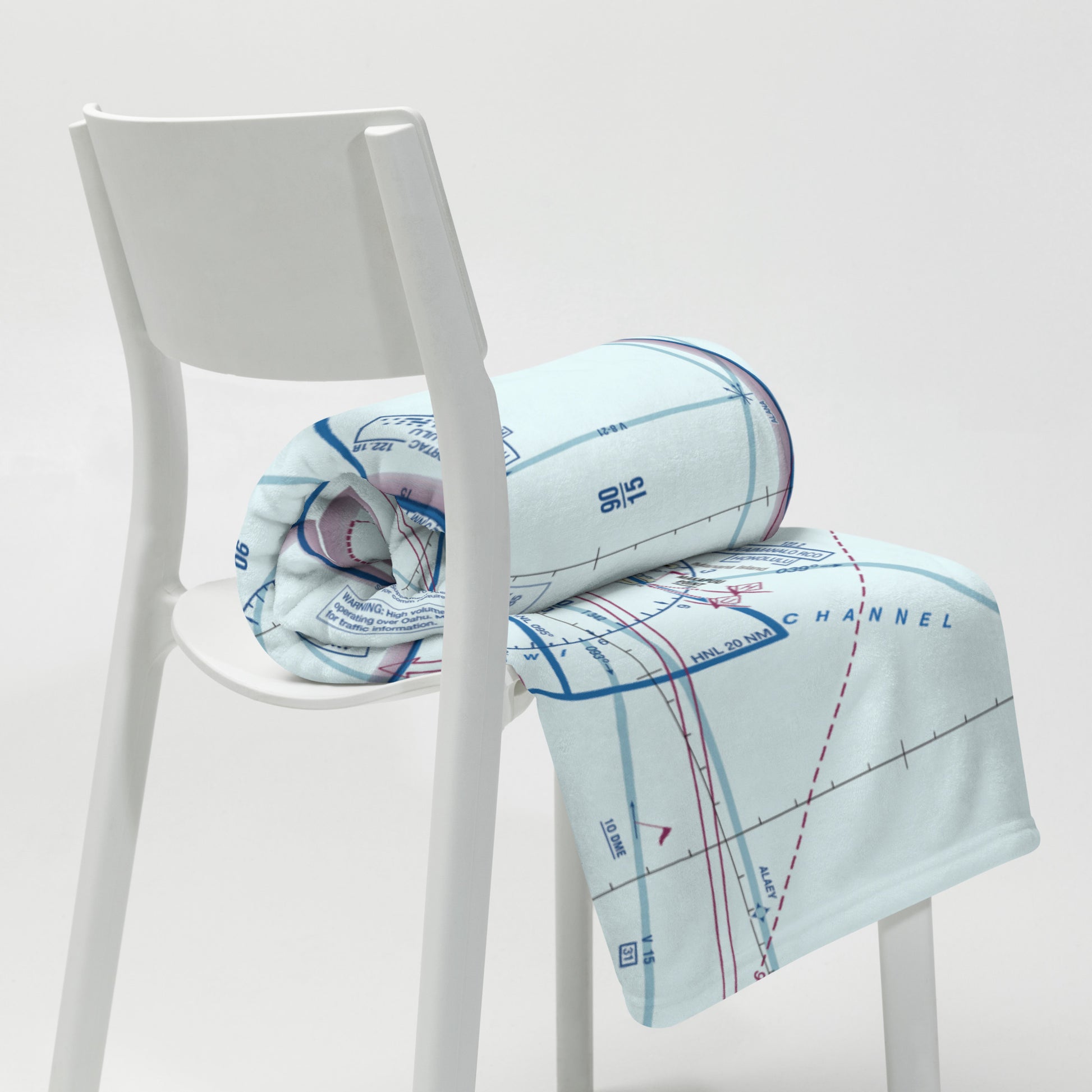 Honolulu Sectional Chart throw blanket