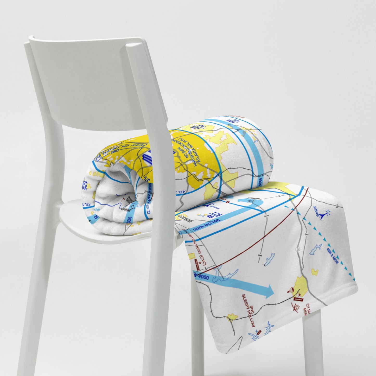 Atlanta Flyway Chart throw blanket