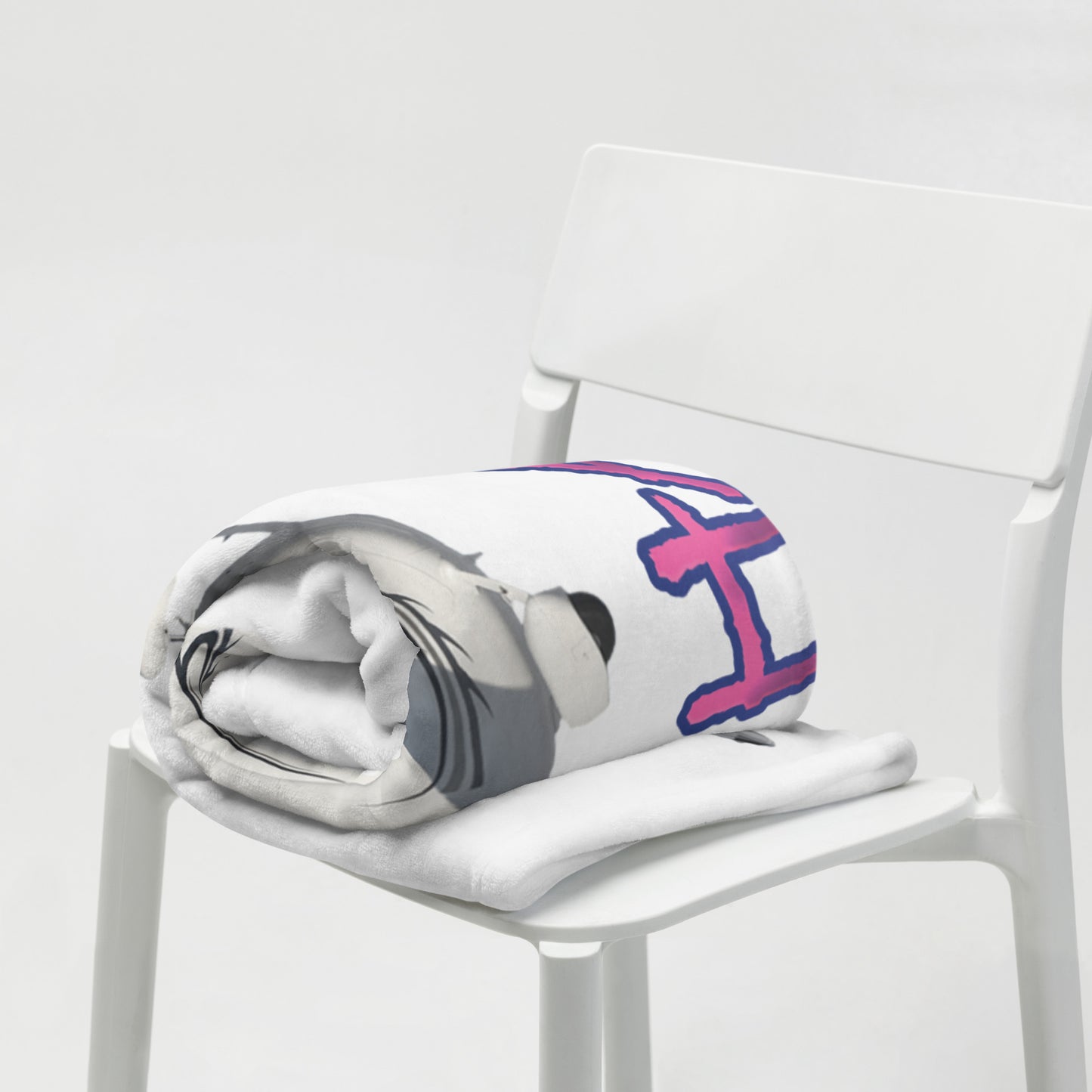 My Spirit Animal is a Skyhawk throw blanket (pink)