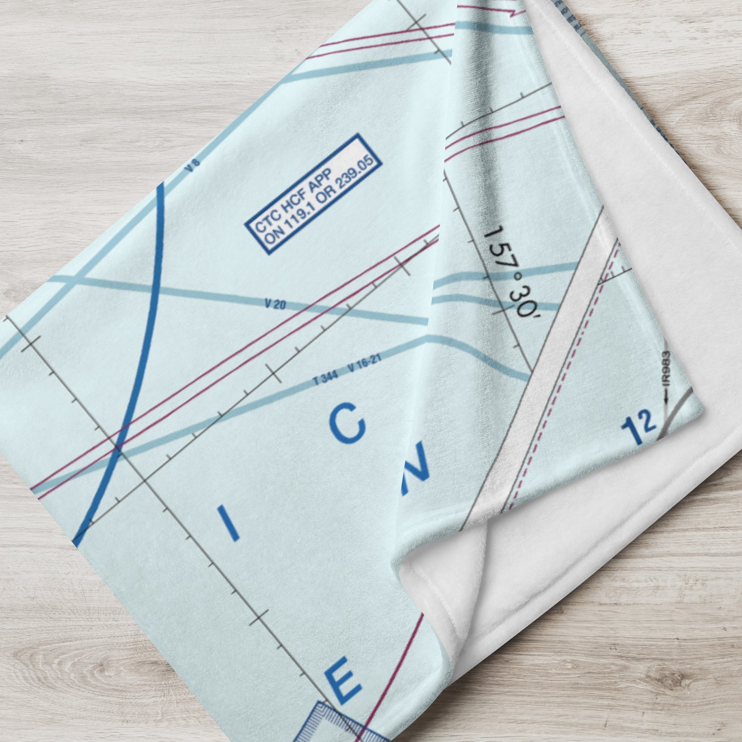 Honolulu Sectional Chart throw blanket