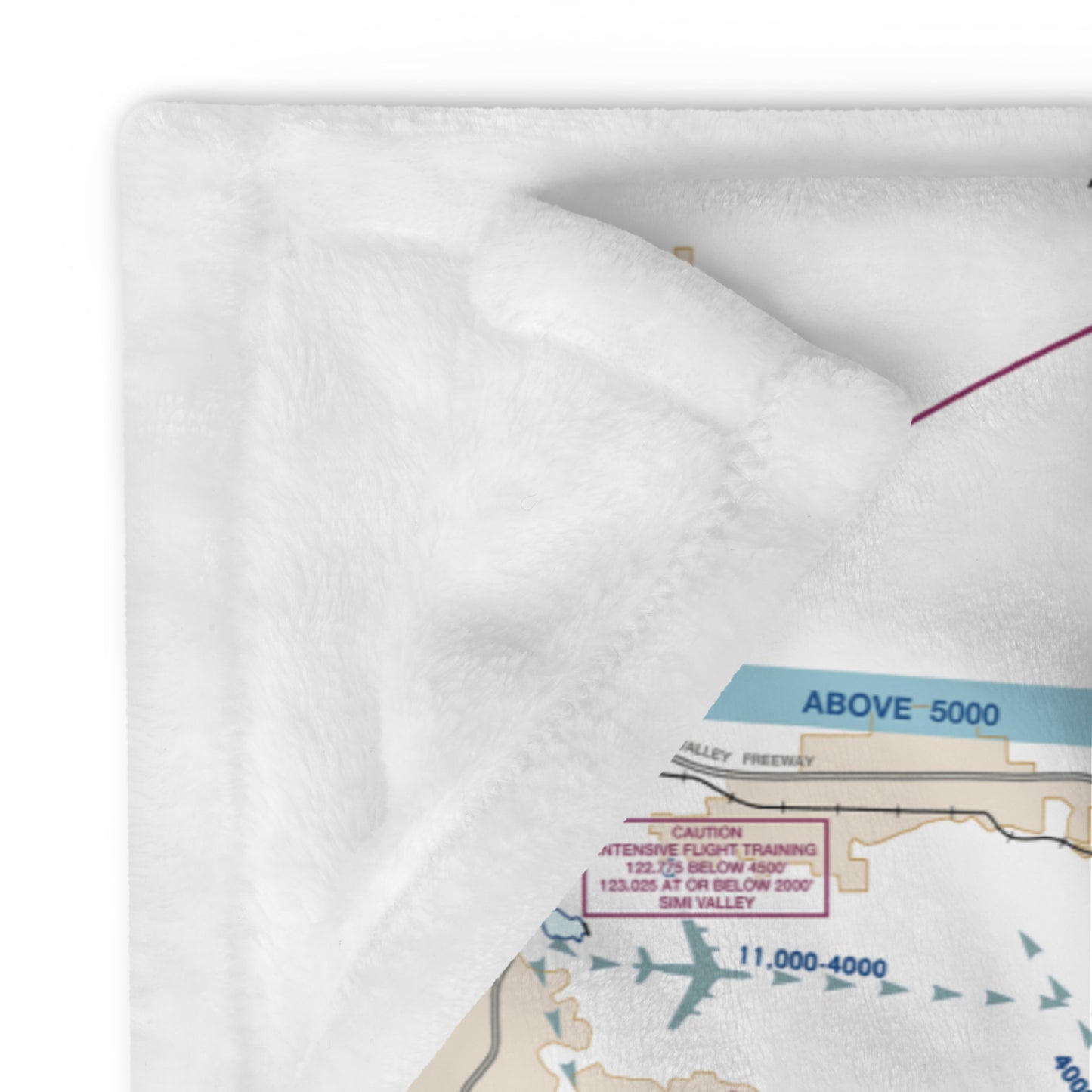 LAX Flyway Chart throw blanket