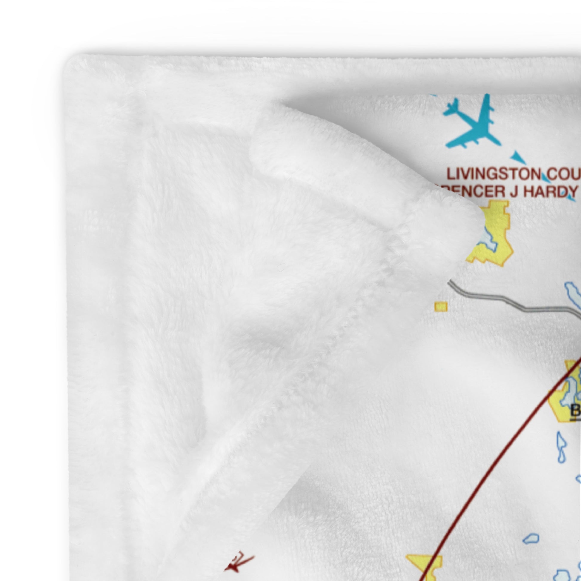 Detroit Flyway Chart throw blanket