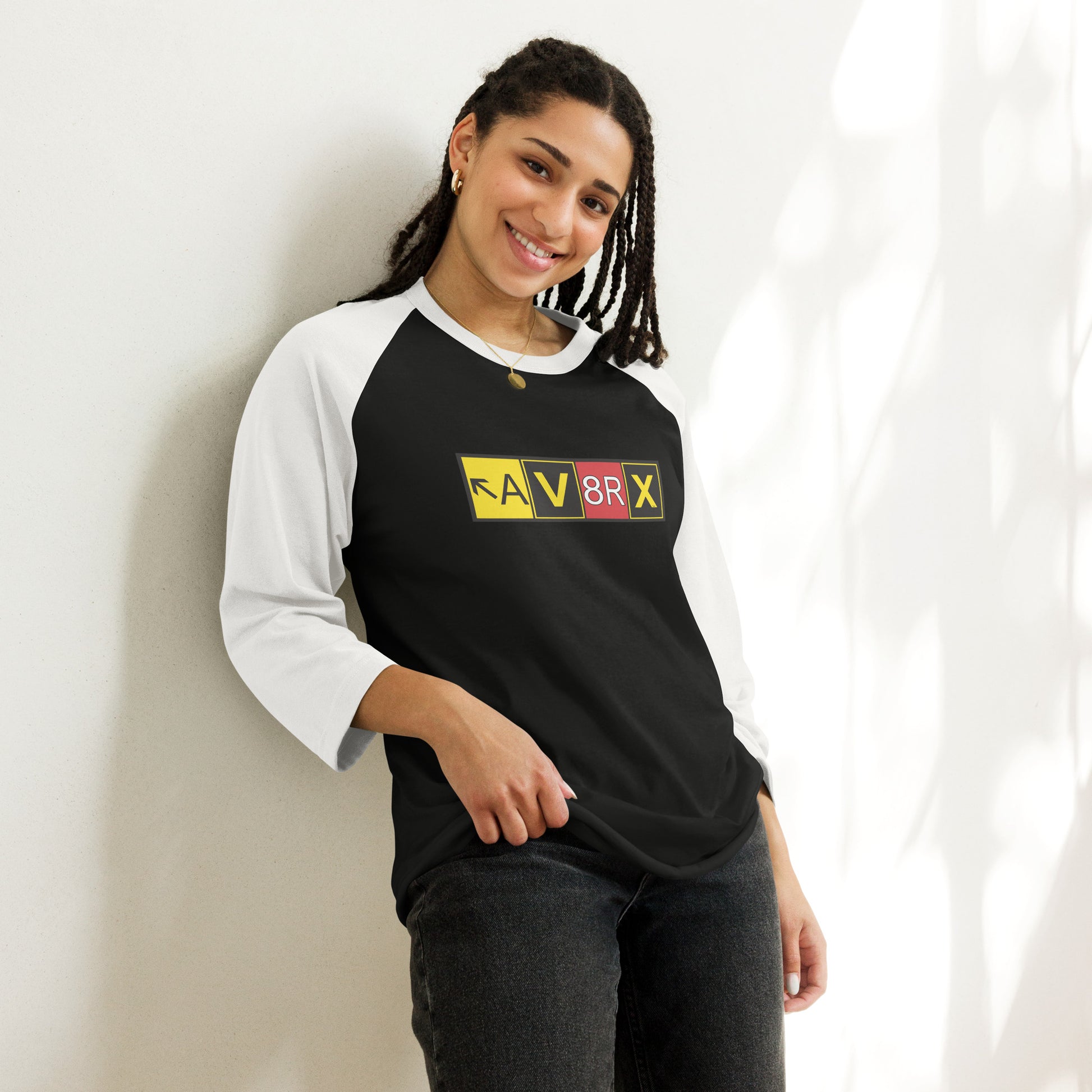 Aviatrix - AV8RX - women's 3/4 sleeve raglan shirt