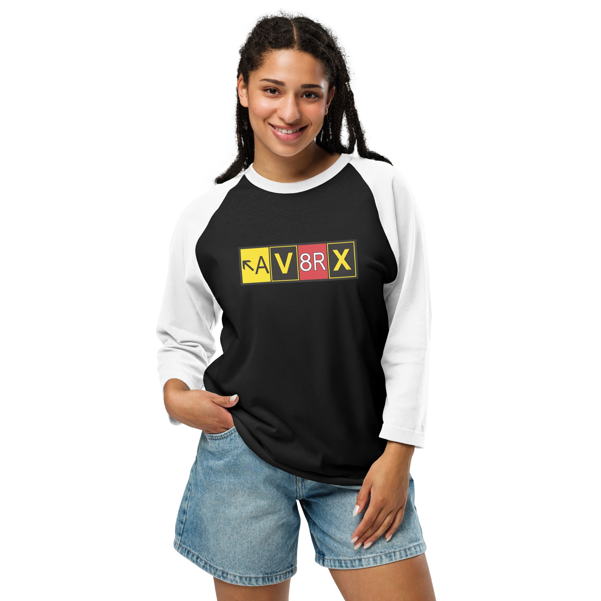 Aviatrix - AV8RX - women's 3/4 sleeve raglan shirt