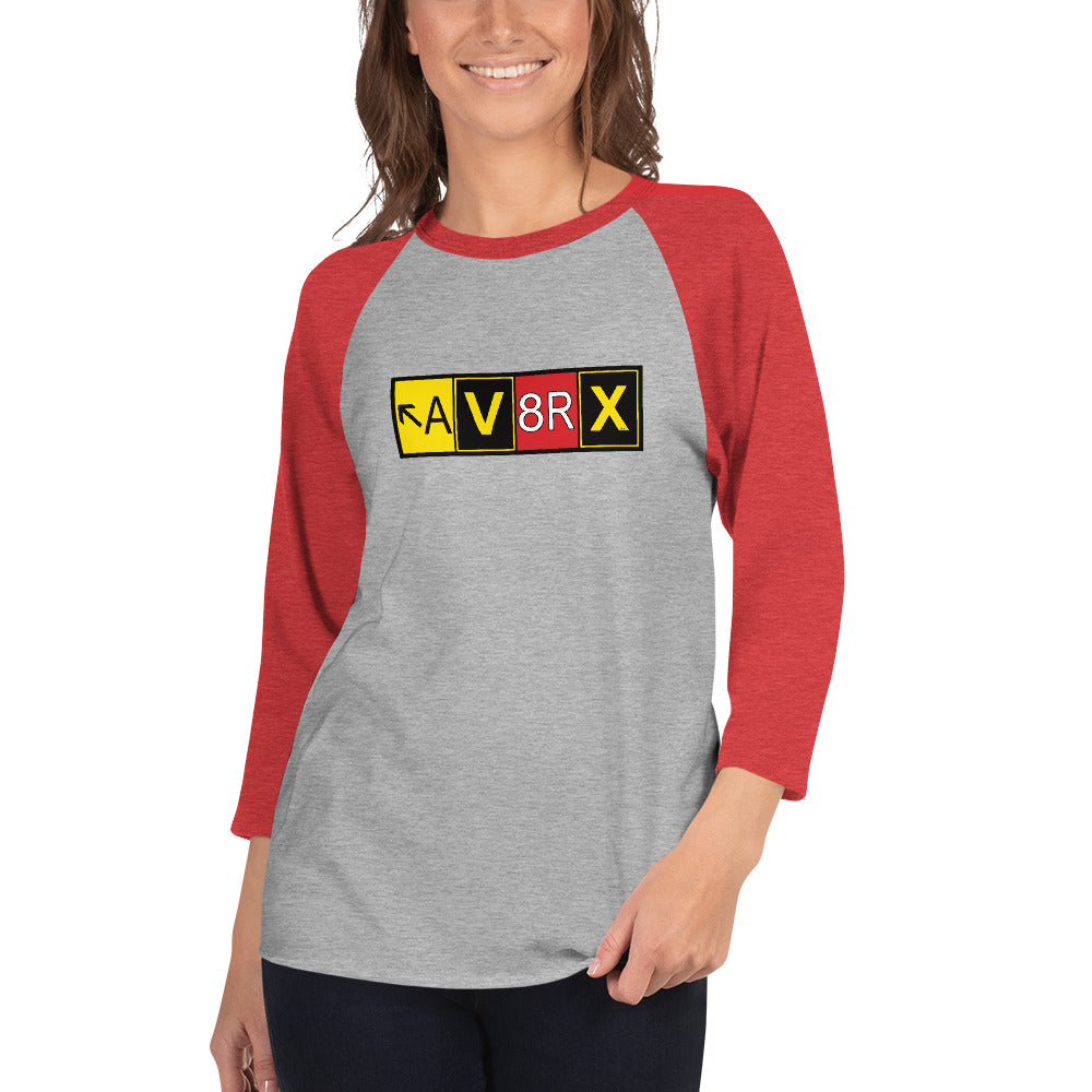 Aviatrix - AV8RX - women's 3/4 sleeve raglan shirt