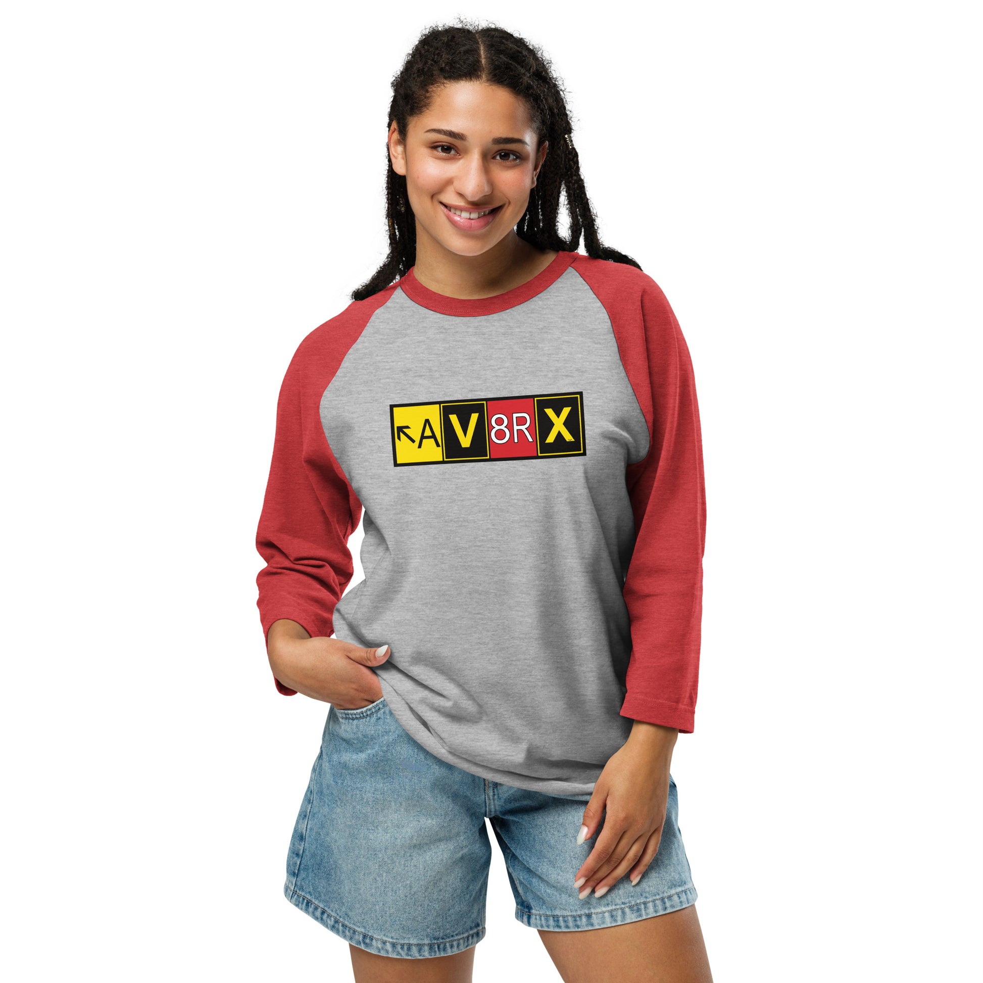 Aviatrix - AV8RX - women's 3/4 sleeve raglan shirt