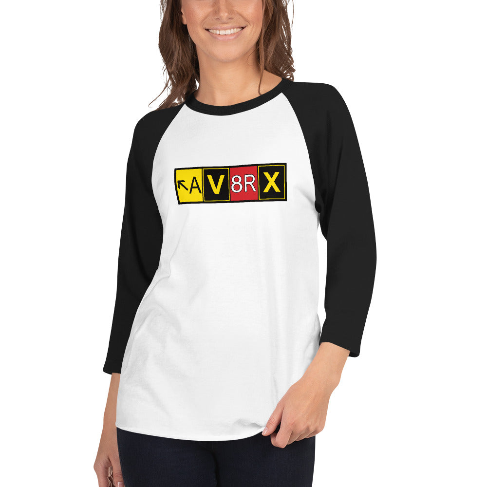 Aviatrix - AV8RX - women's 3/4 sleeve raglan shirt
