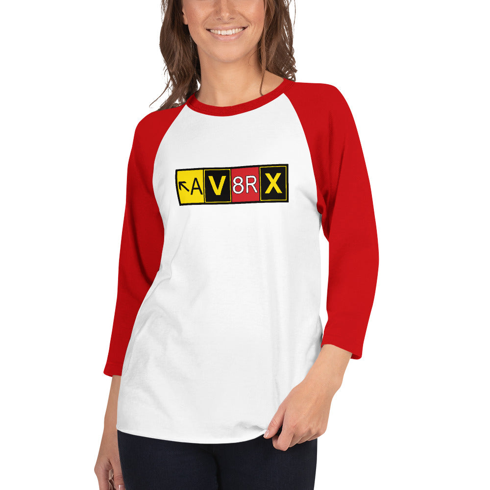 Aviatrix - AV8RX - women's 3/4 sleeve raglan shirt