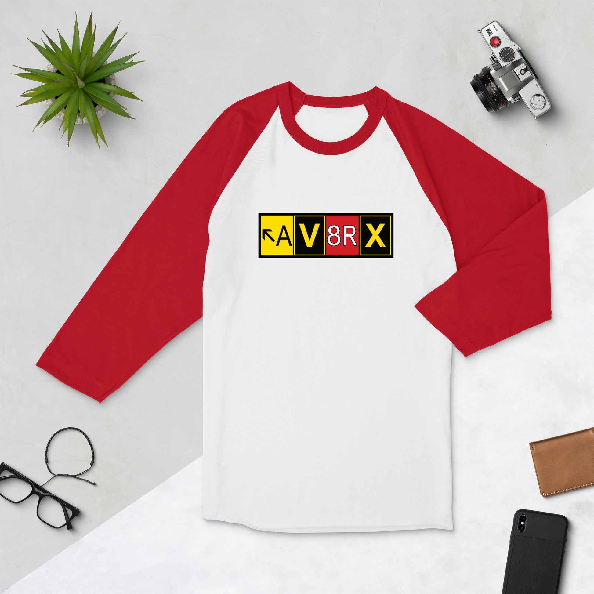 Aviatrix - AV8RX - women's 3/4 sleeve raglan shirt