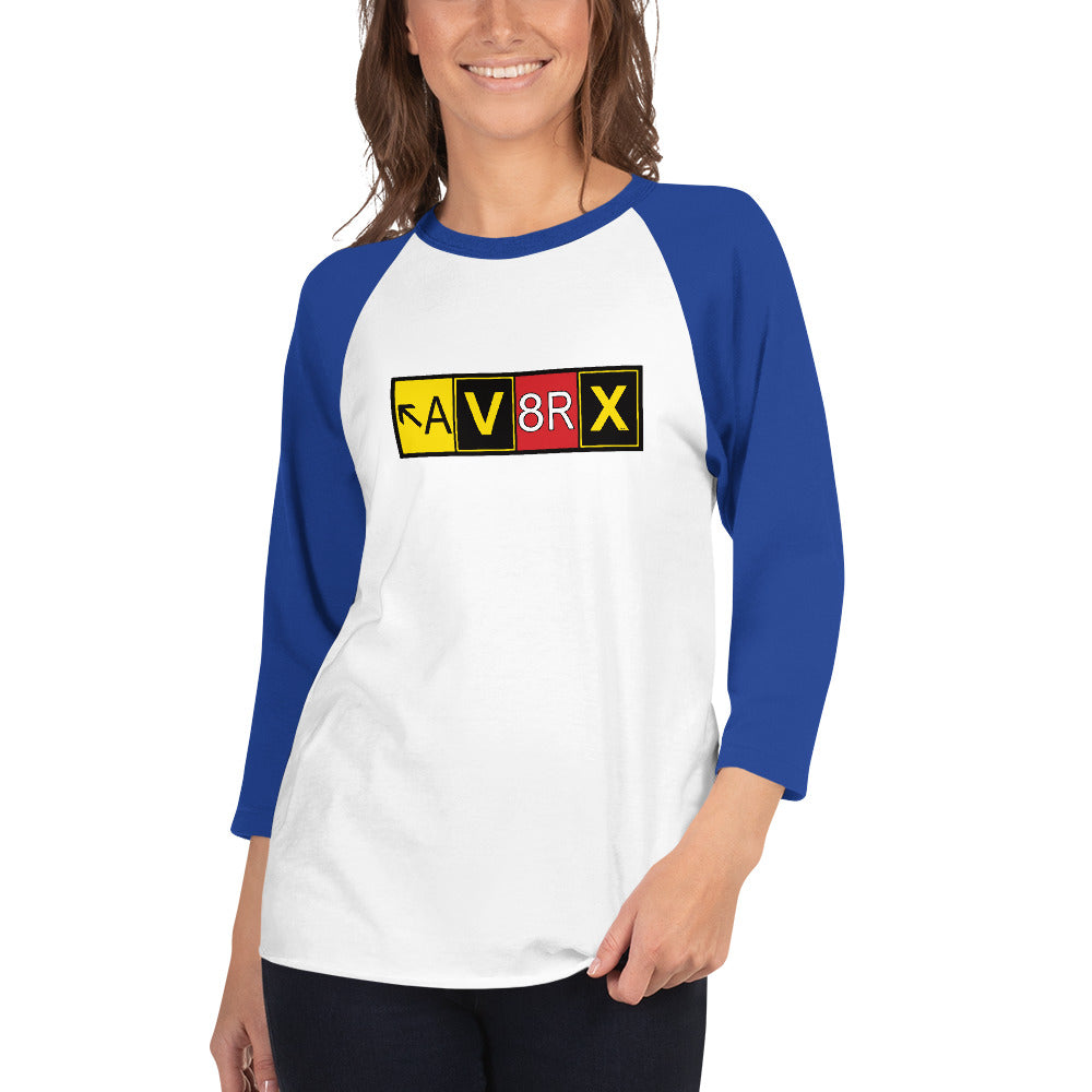 Aviatrix - AV8RX - women's 3/4 sleeve raglan shirt