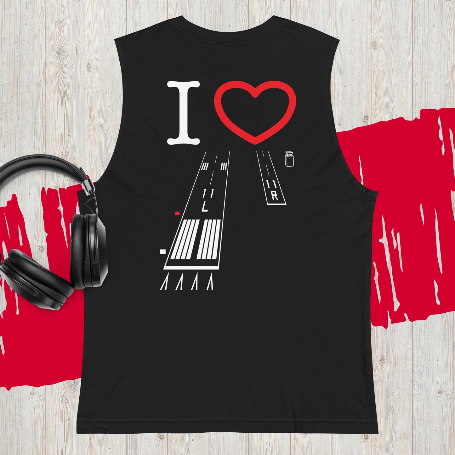 Torrance Airport Runways 29L - 29R / 11L - 11R Muscle Shirt