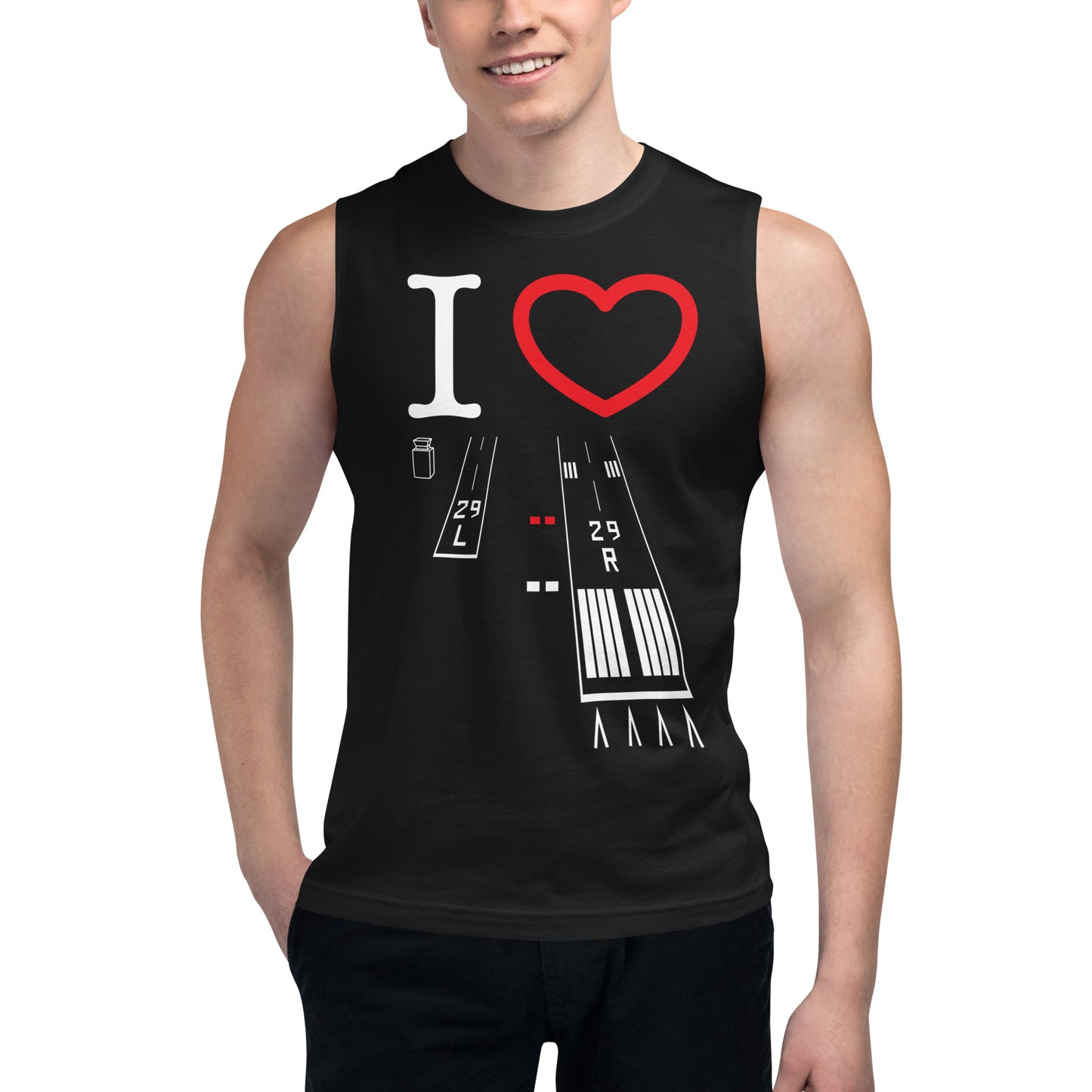 Torrance Airport Runways 29L - 29R / 11L - 11R Muscle Shirt