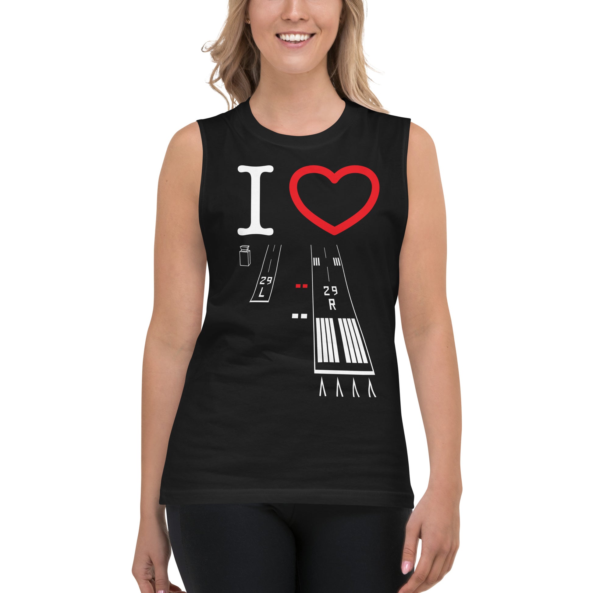 Torrance Airport Runways 29L - 29R / 11L - 11R Muscle Shirt