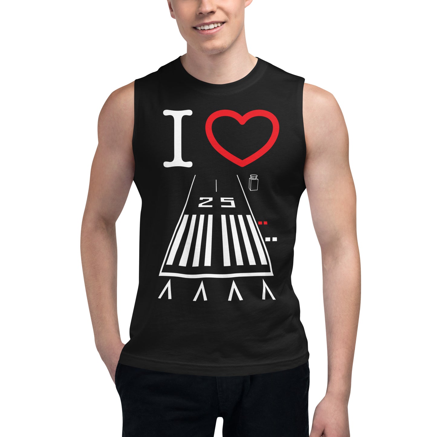 Hawthorne Airport Runway 25 / Runway 7 Muscle Shirt