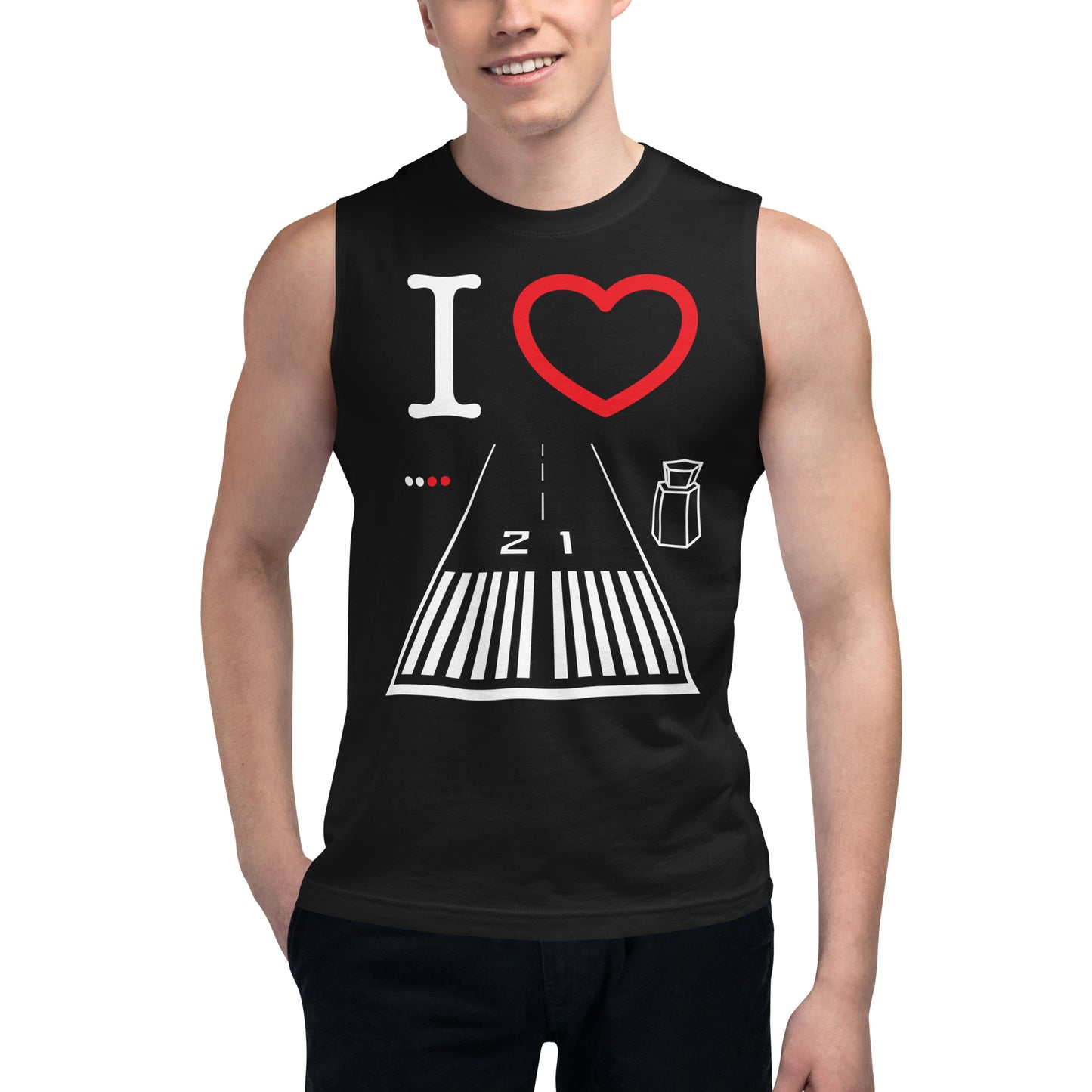 Santa Monica Airport Runway 21 / 3 Muscle Shirt