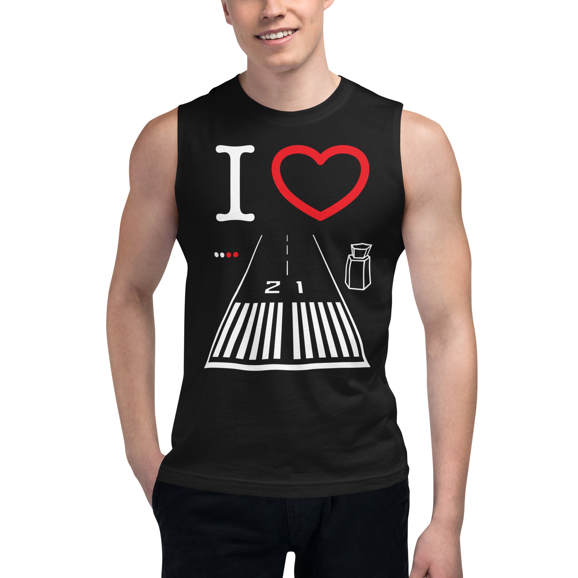 Santa Monica Airport Runway 21 / 3 Muscle Shirt