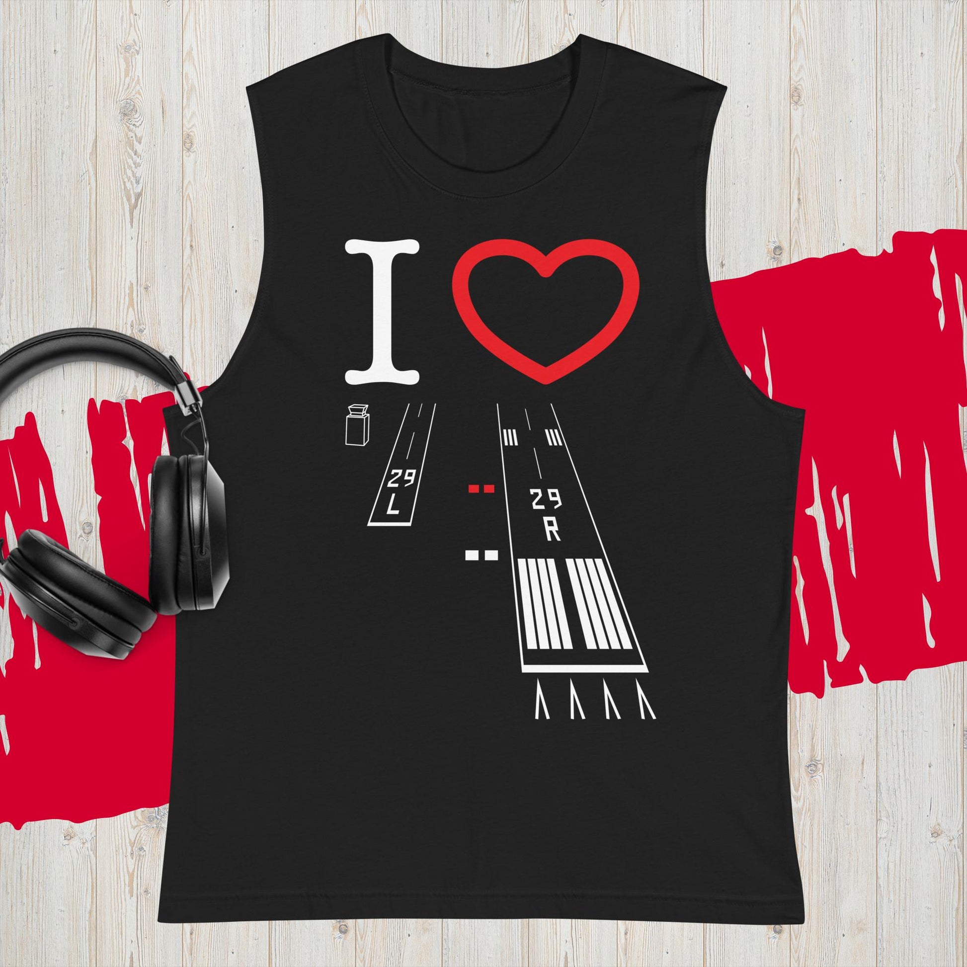 Torrance Airport Runways 29L - 29R / 11L - 11R Muscle Shirt