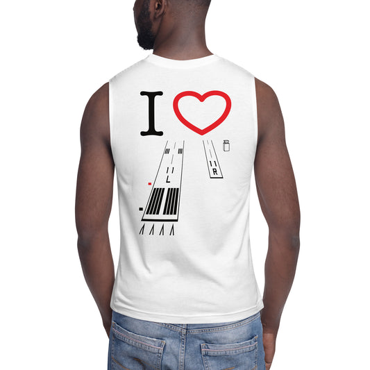 Torrance Airport Runways 29L - 29R / 11L - 11R Muscle Shirt (white)