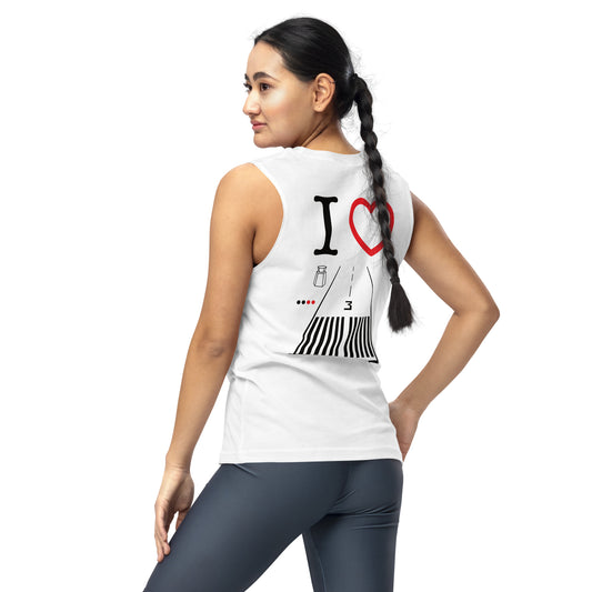 Santa Monica Airport Runway 21 / 3 Muscle Shirt (white)