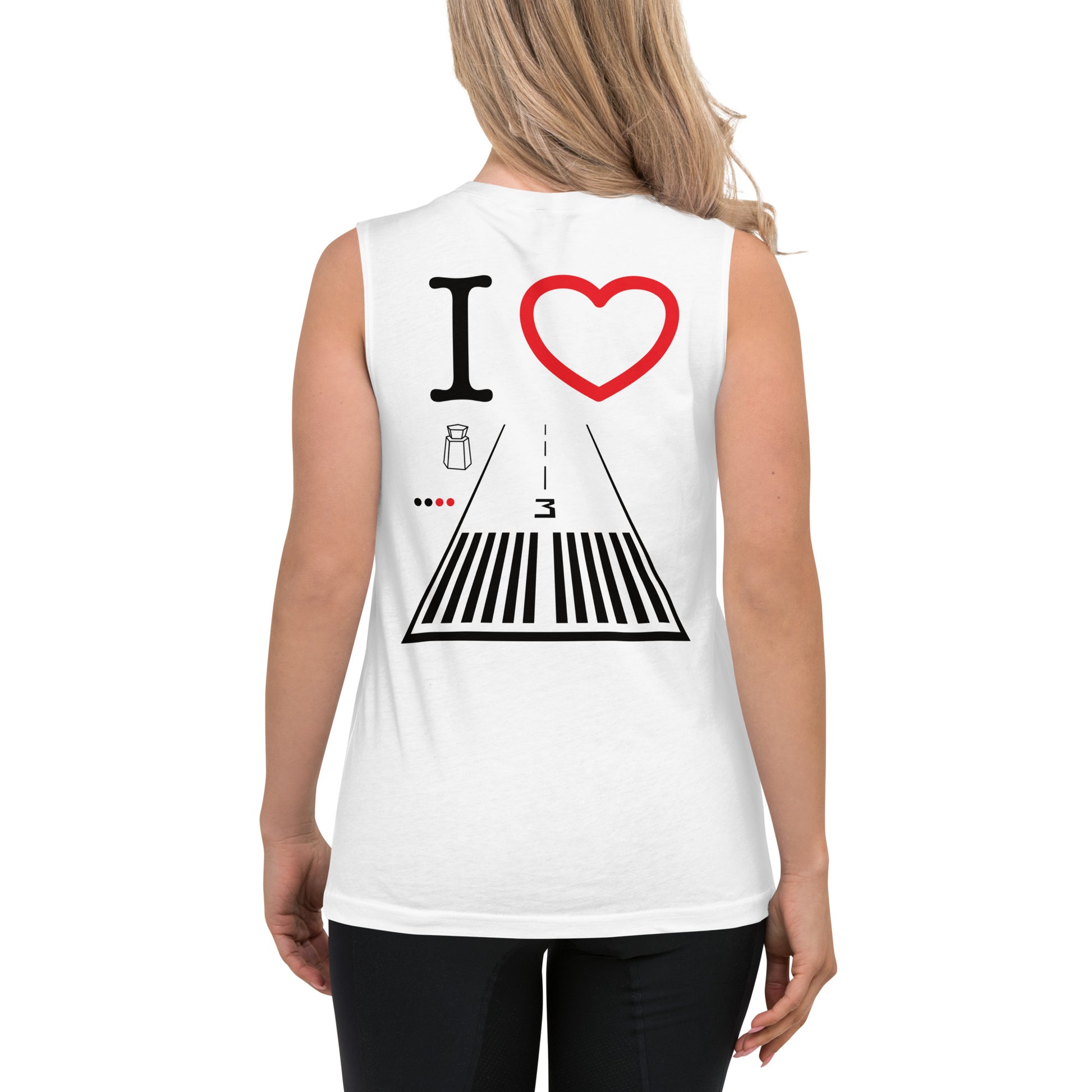 Santa Monica Airport Runway 21 / 3 Muscle Shirt (white)