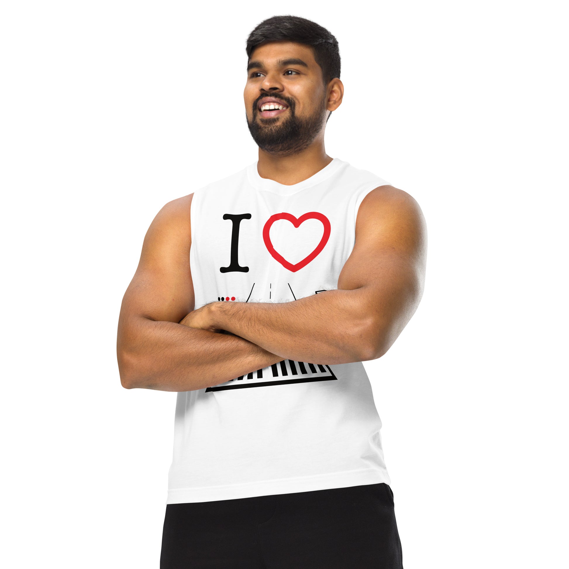 Santa Monica Airport Runway 21 / 3 Muscle Shirt (white)