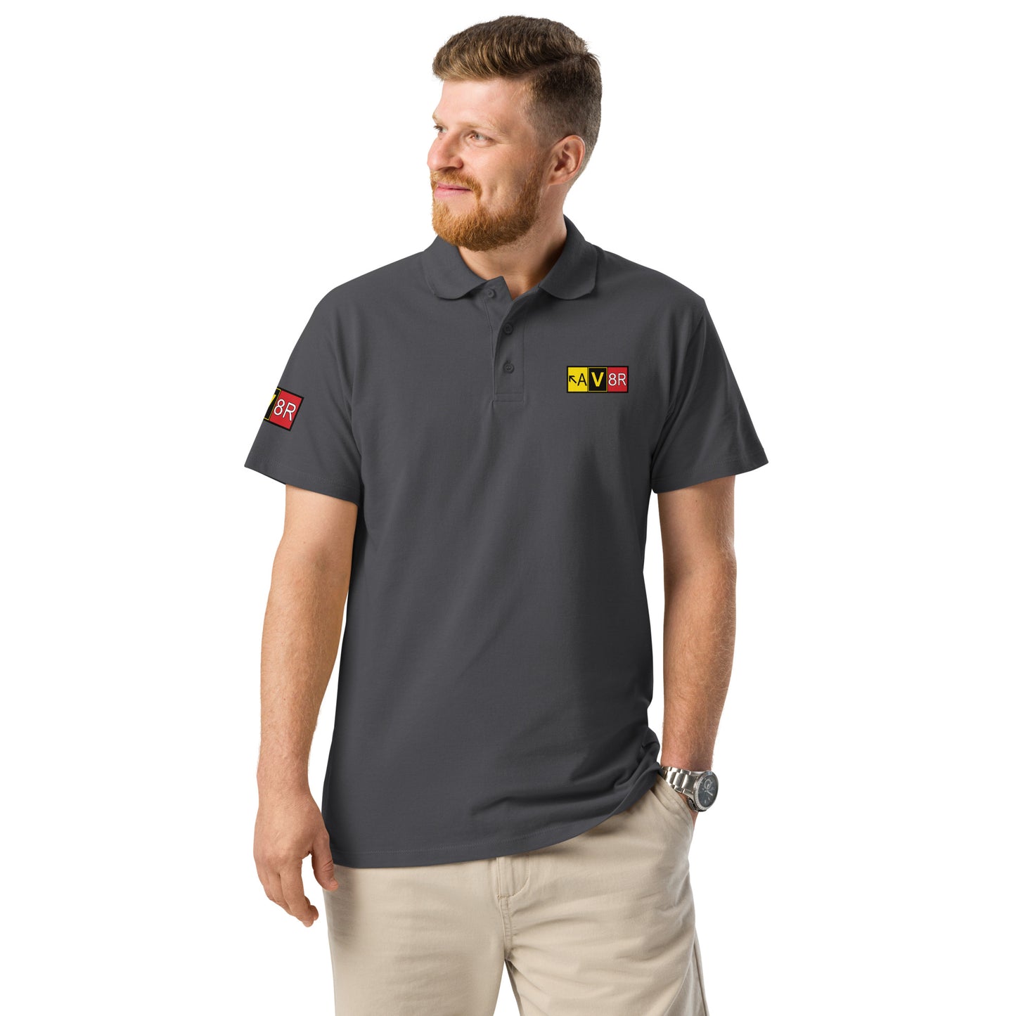Aviator - AV8R - men's premium pique polo shirt