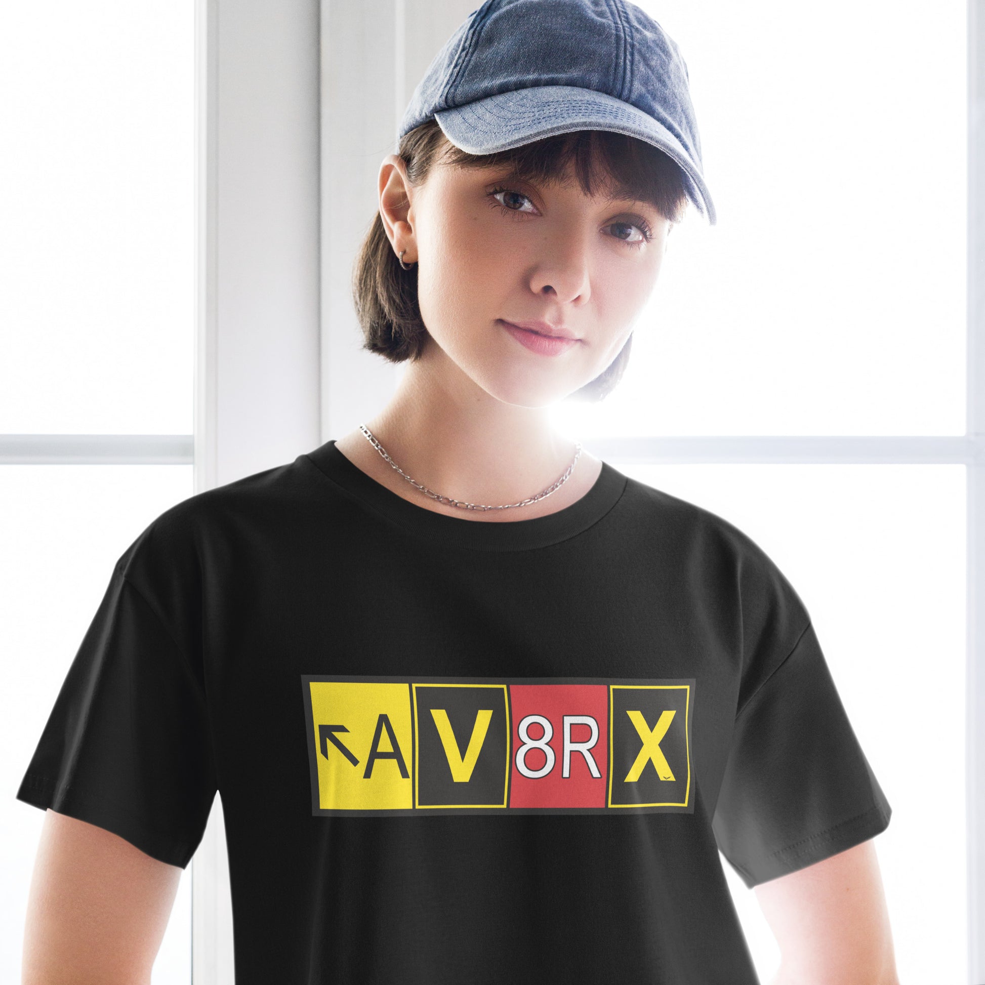 Aviatrix women’s crop shirt (b&w)