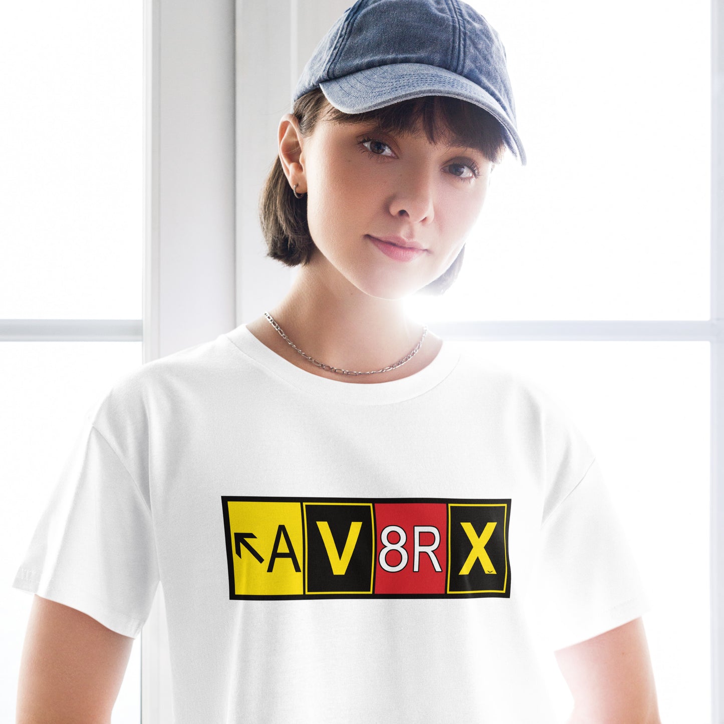 Aviatrix women’s crop shirt (b&w)