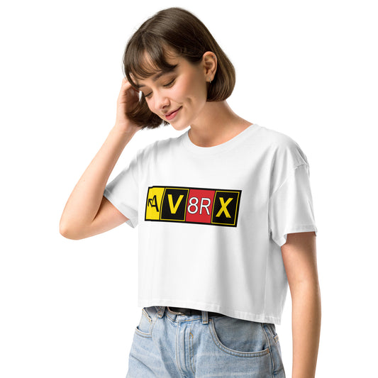 Aviatrix women’s crop shirt (b&w)