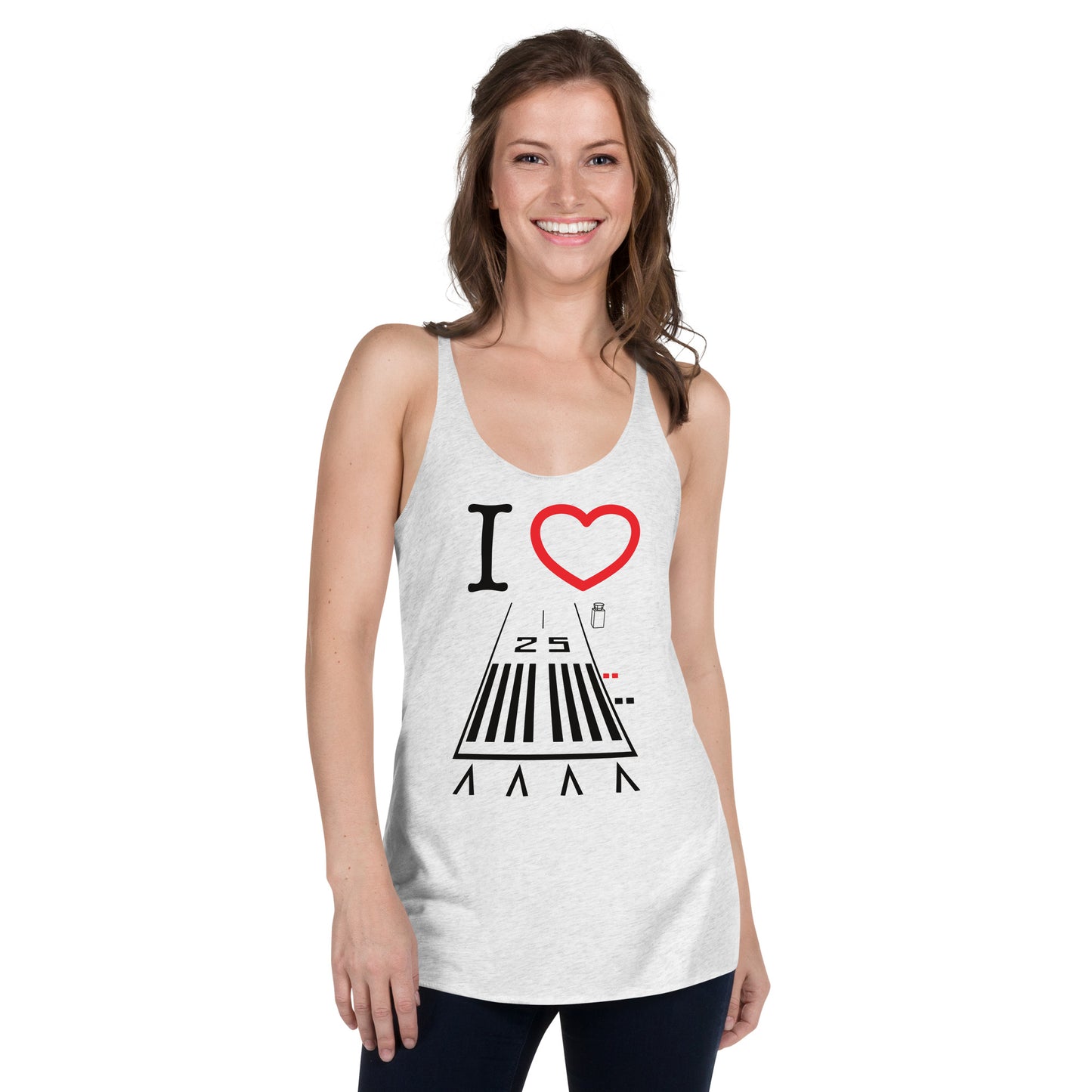 Hawthorne Airport Runway 25 Women's Racerback Tank