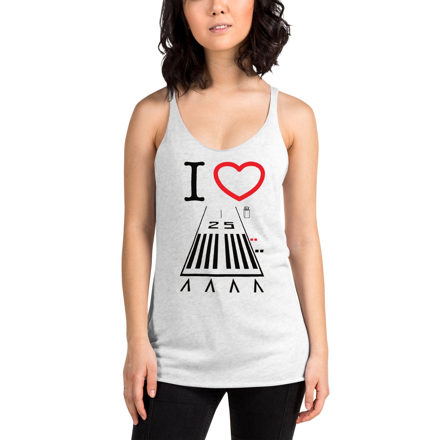 Hawthorne Airport Runway 25 Women's Racerback Tank