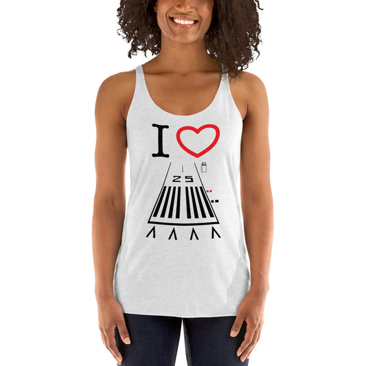 Hawthorne Airport Runway 25 Women's Racerback Tank