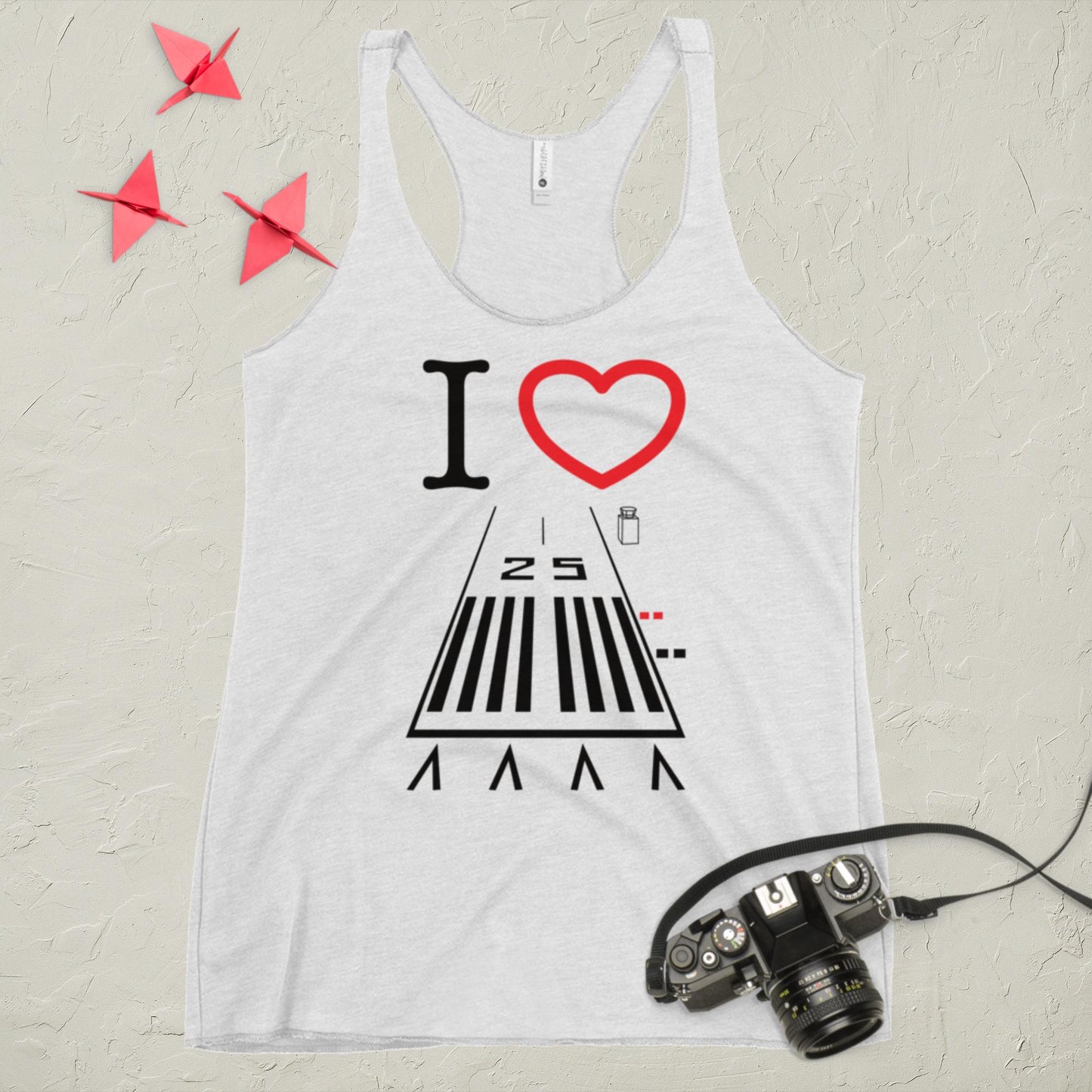 Hawthorne Airport Runway 25 Women's Racerback Tank