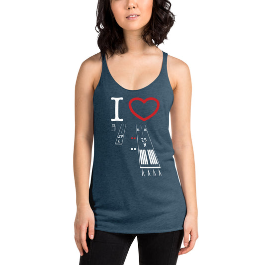 Torrance Airport Runways 29L - 29R Women's Racerback Tank