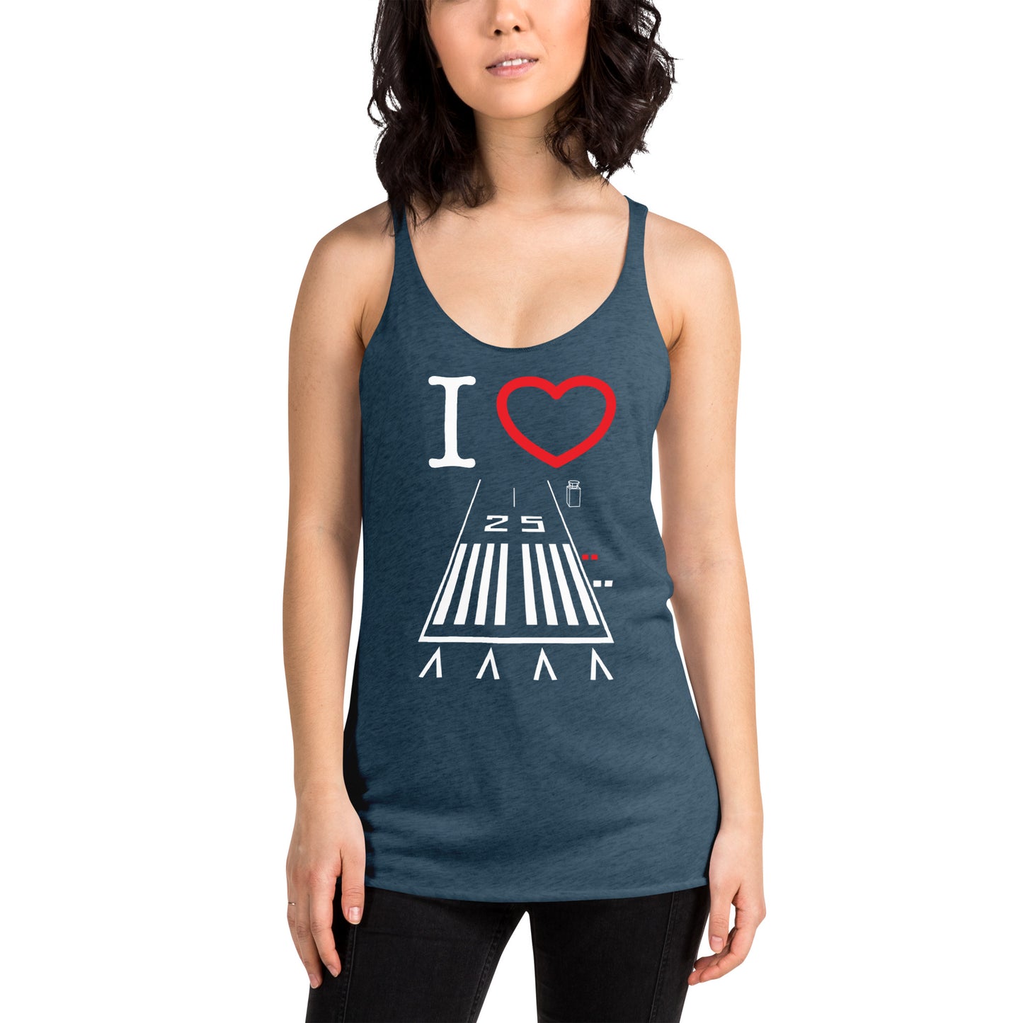 Hawthorne Airport Runway 25 Women's Racerback Tank