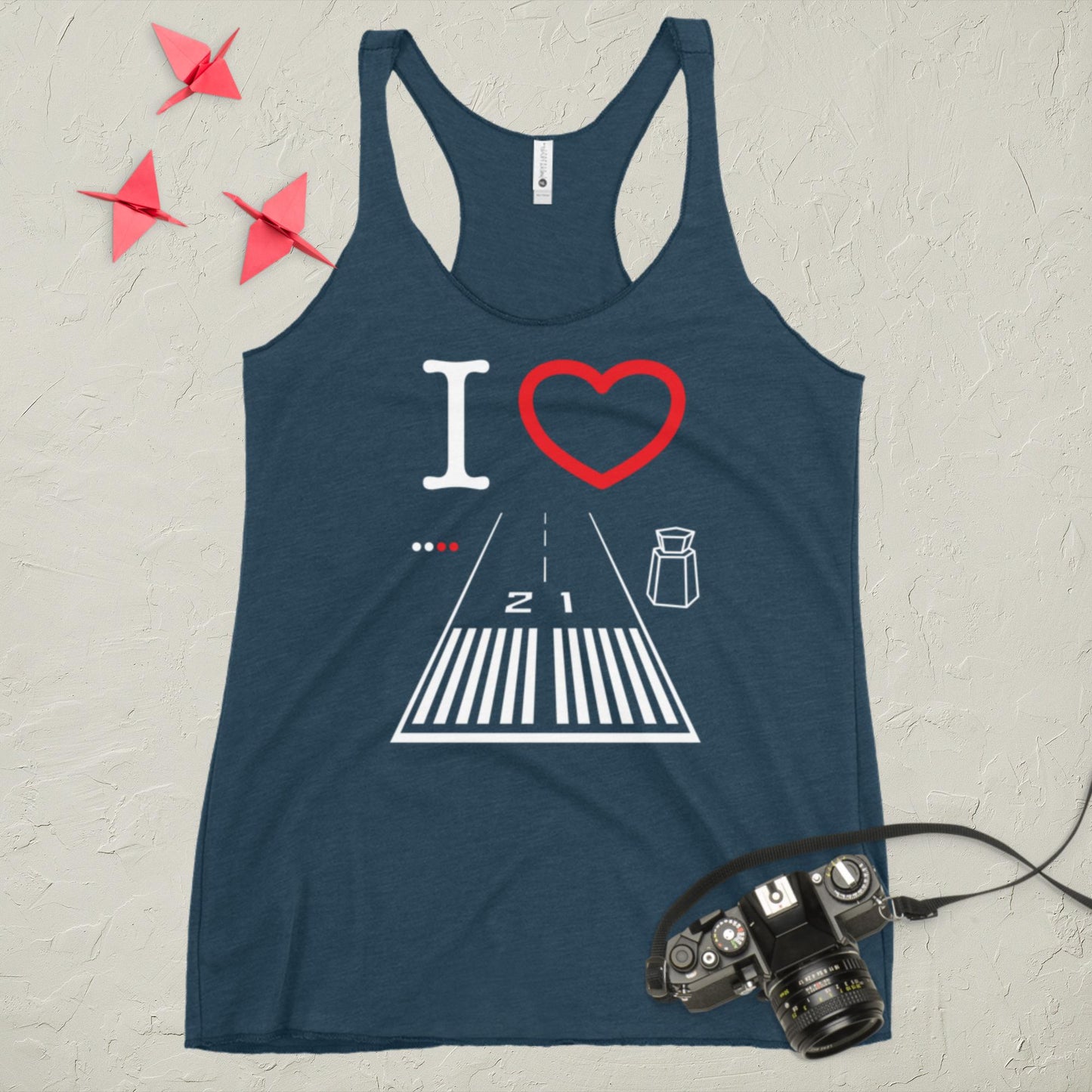 Santa Monica Airport Runway 21 Women's Racerback Tank