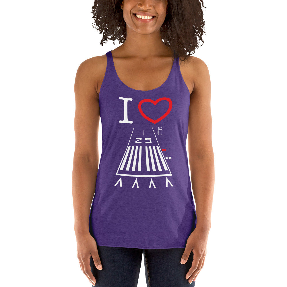 Hawthorne Airport Runway 25 Women's Racerback Tank