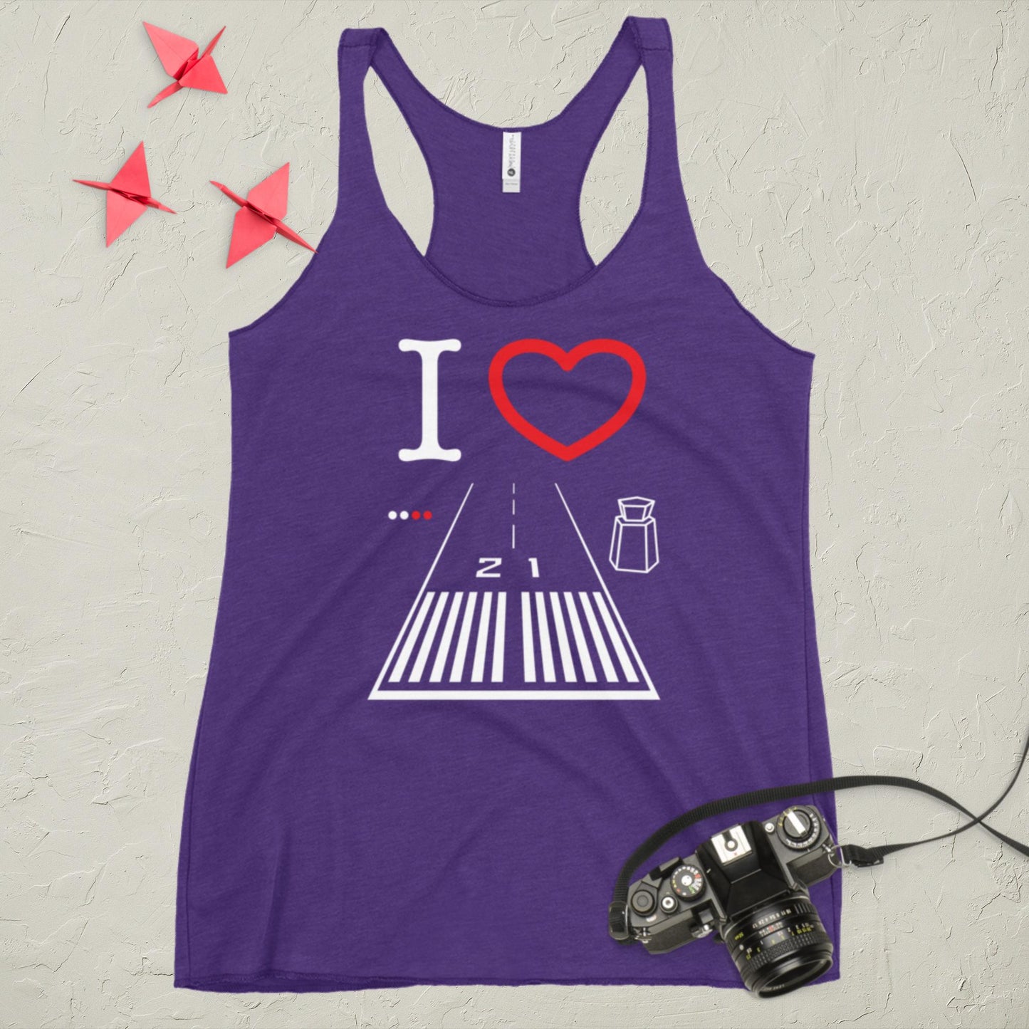 Santa Monica Airport Runway 21 Women's Racerback Tank