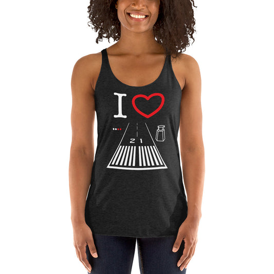 Santa Monica Airport Runway 21 Women's Racerback Tank
