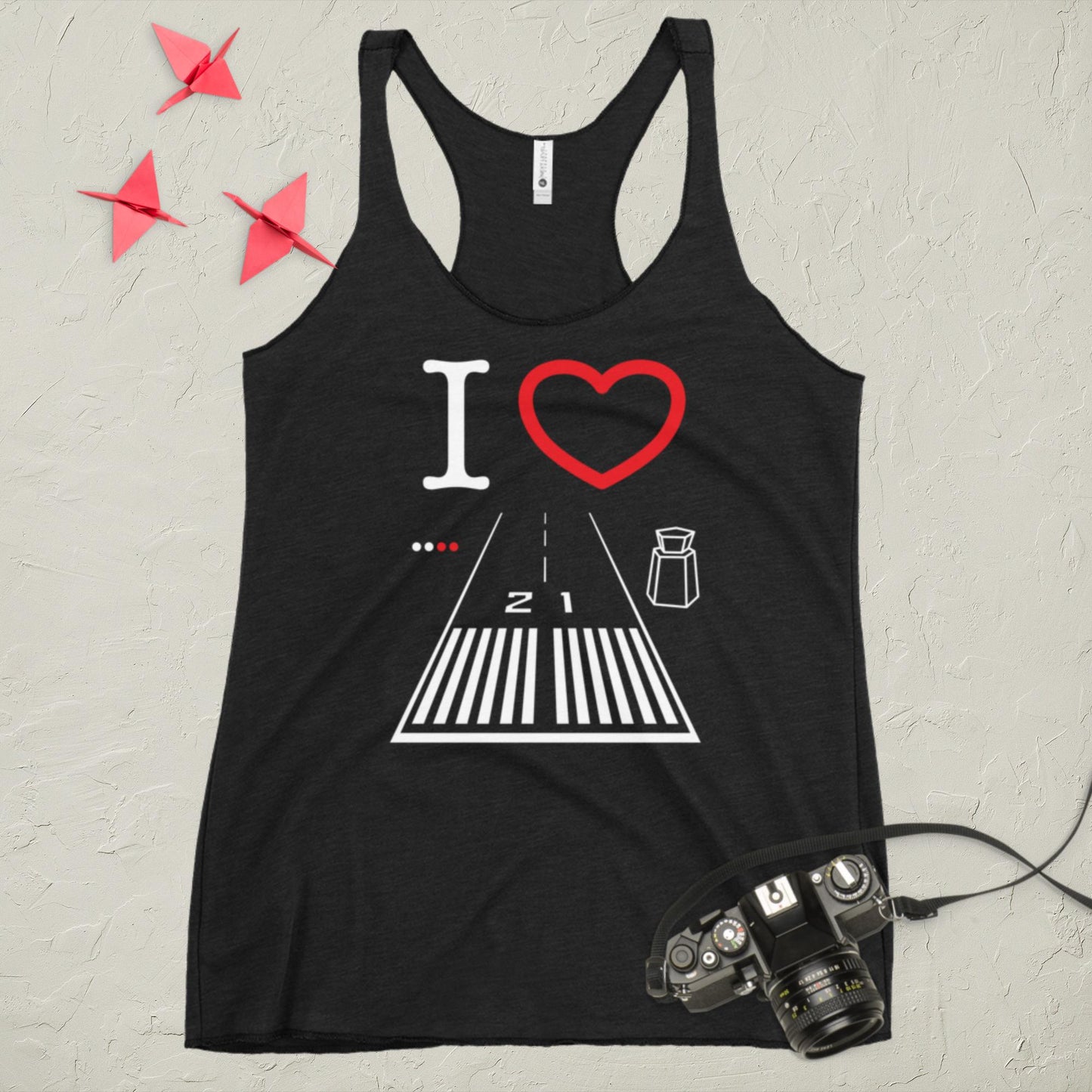 Santa Monica Airport Runway 21 Women's Racerback Tank