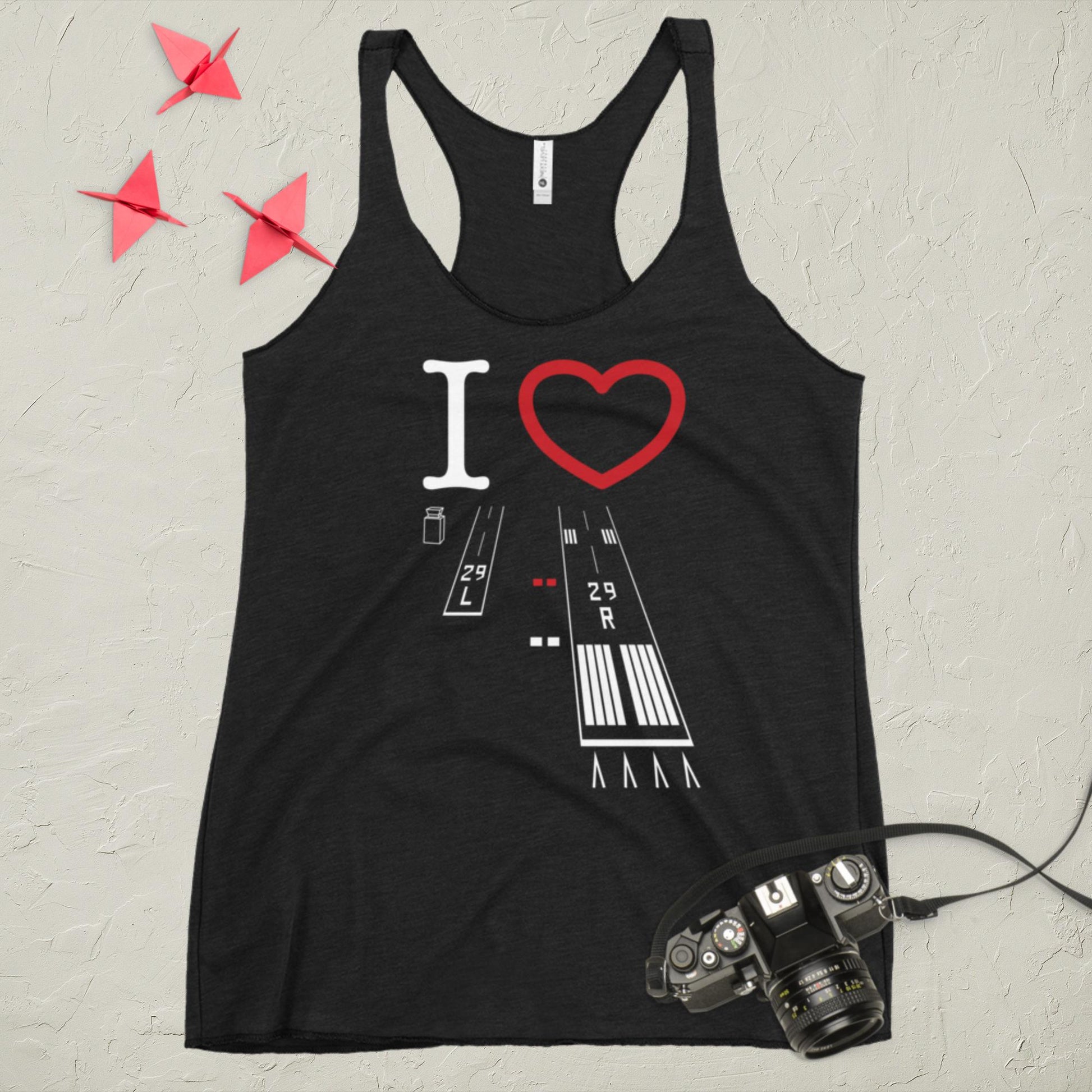 Torrance Airport Runways 29L - 29R Women's Racerback Tank