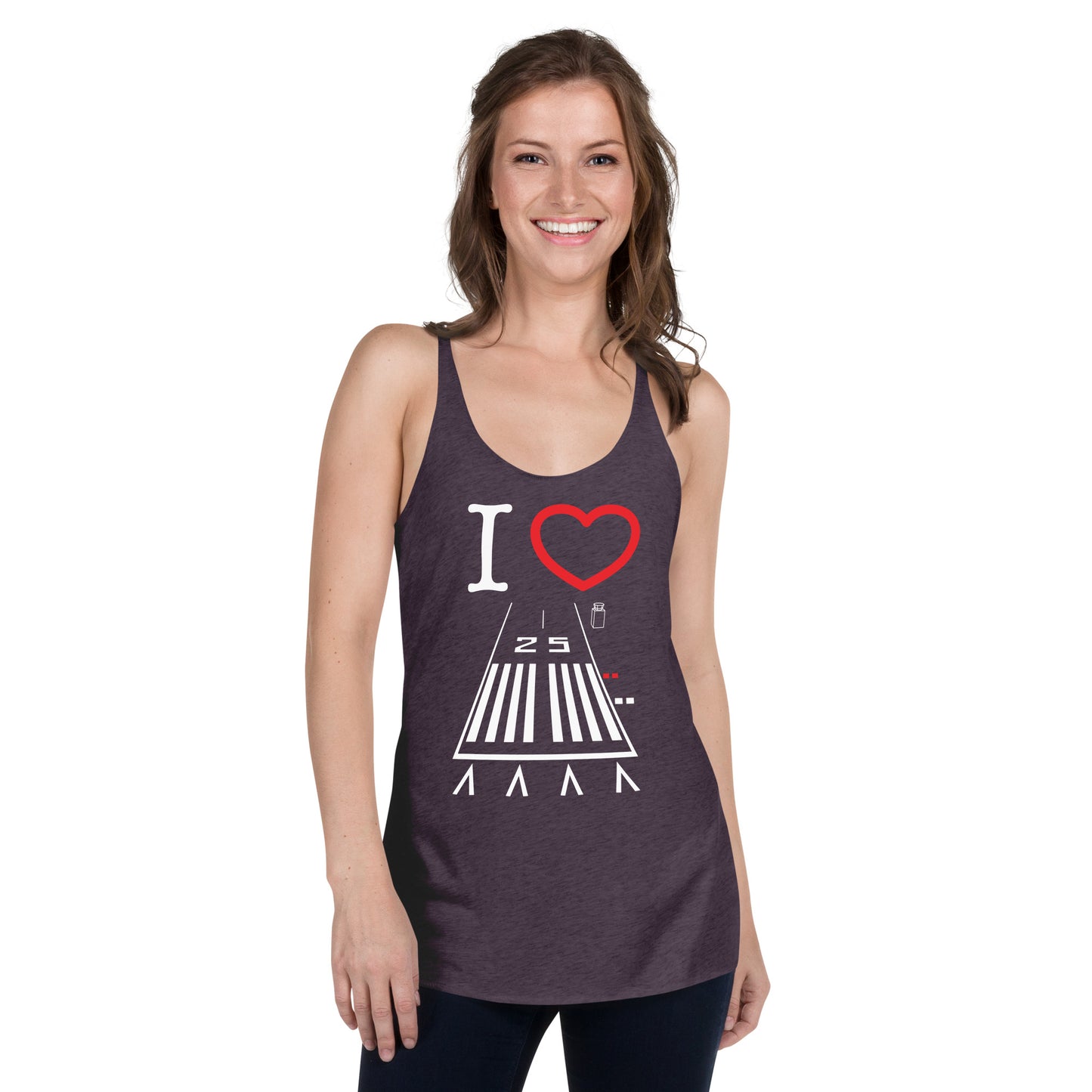 Hawthorne Airport Runway 25 Women's Racerback Tank