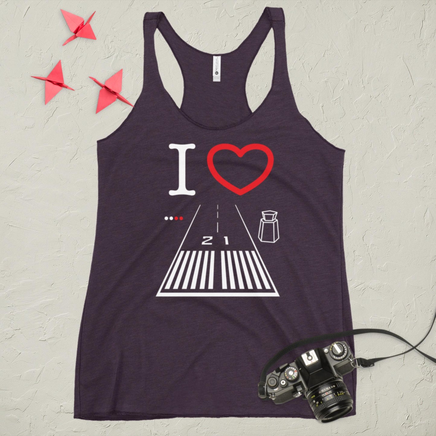 Santa Monica Airport Runway 21 Women's Racerback Tank