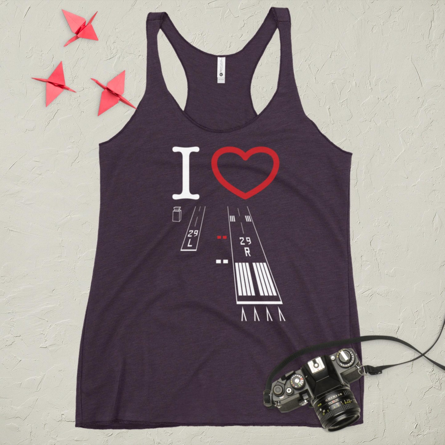 Torrance Airport Runways 29L - 29R Women's Racerback Tank