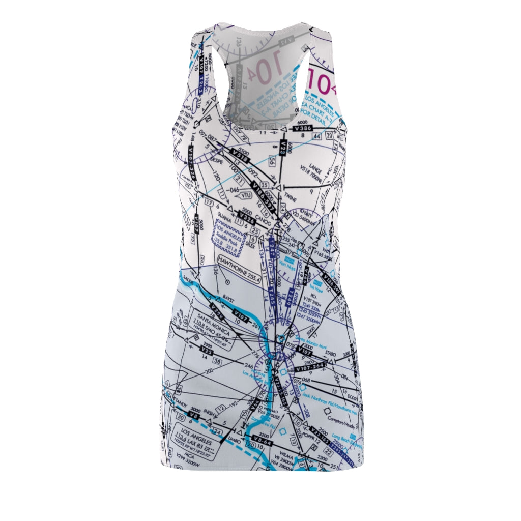 Enroute Low Altitude Chart - racerback dress (white)