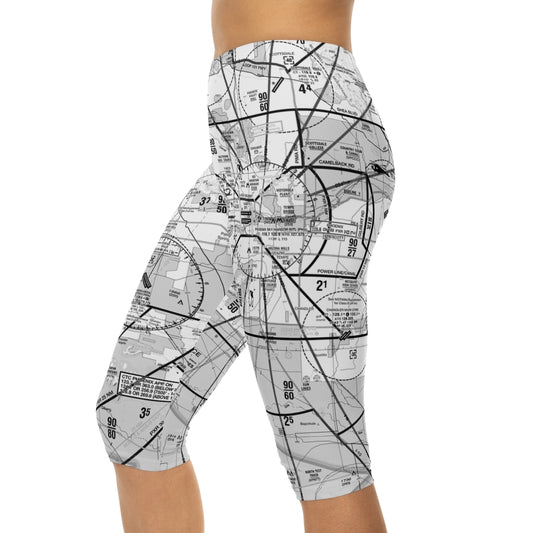 Phoenix TAC Chart capri leggings (b&w)
