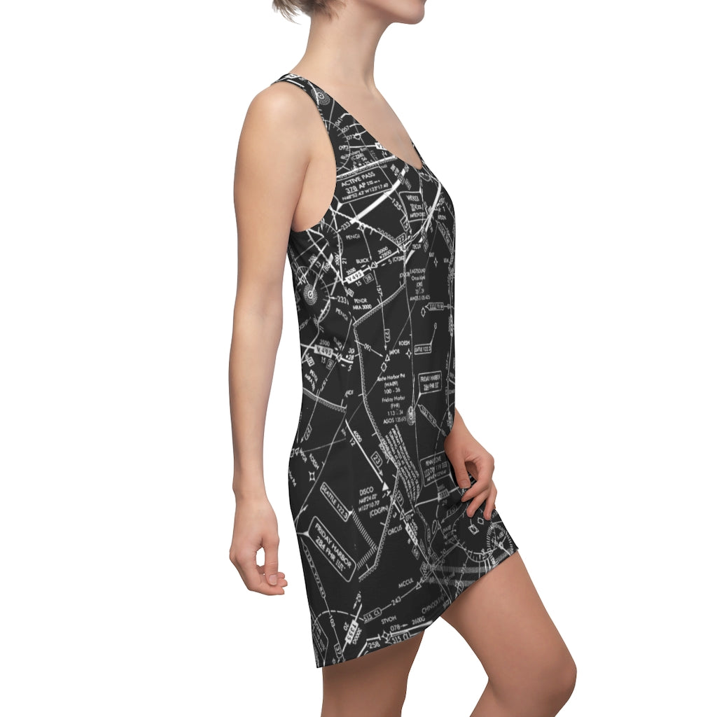 Enroute Low Altitude Chart - racerback dress (black)